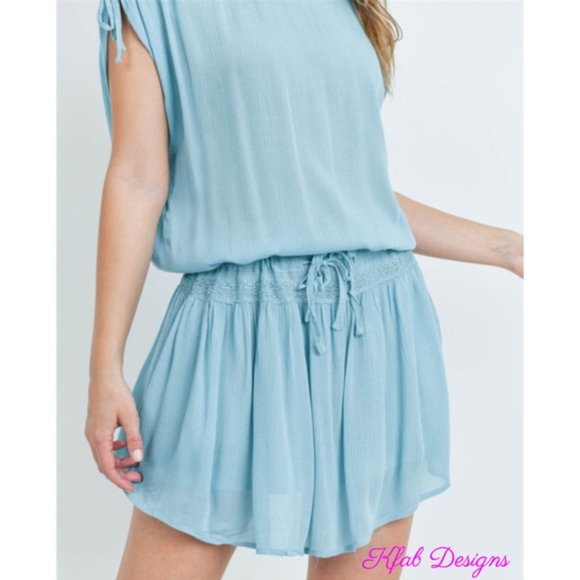 Lace Detail Drawstring Waist Dress - Picture 4 of 4